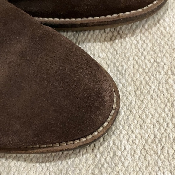 Sessun size 41 women’s soft suede leather Booties dark brown lace up - Picture 14 of 15